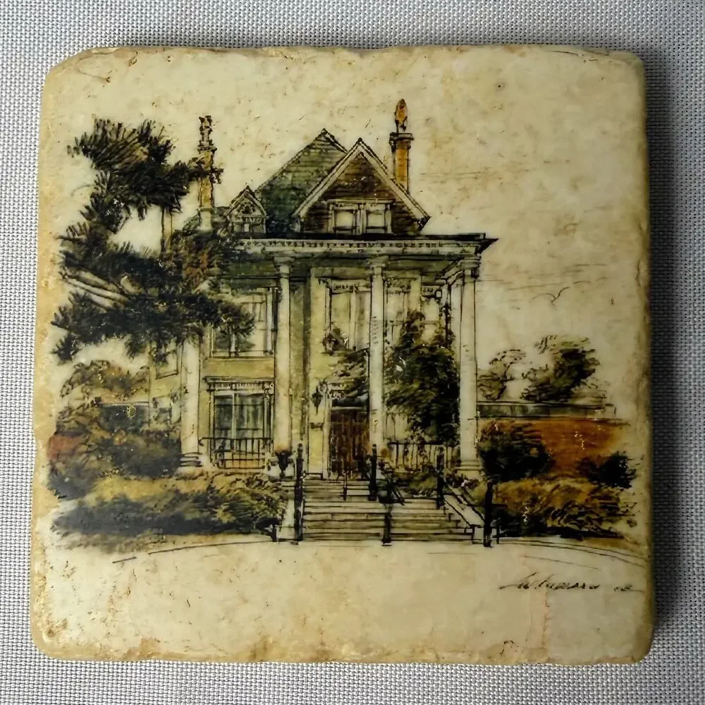 VTG Italian Marble Coasters Set/4 Studio Vertu Functional Art by Lev Kublanov